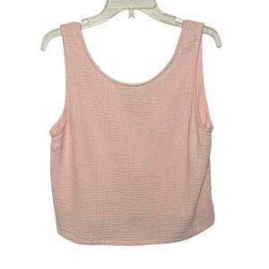 Carve Designs Gauze Tank Top Women's Medium in Light Pink